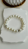 Silver Glass Pearl Bracelet