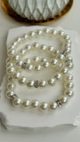 Silver Glass Pearl Bracelet