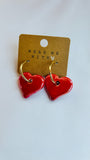Round ceramic heart hoops