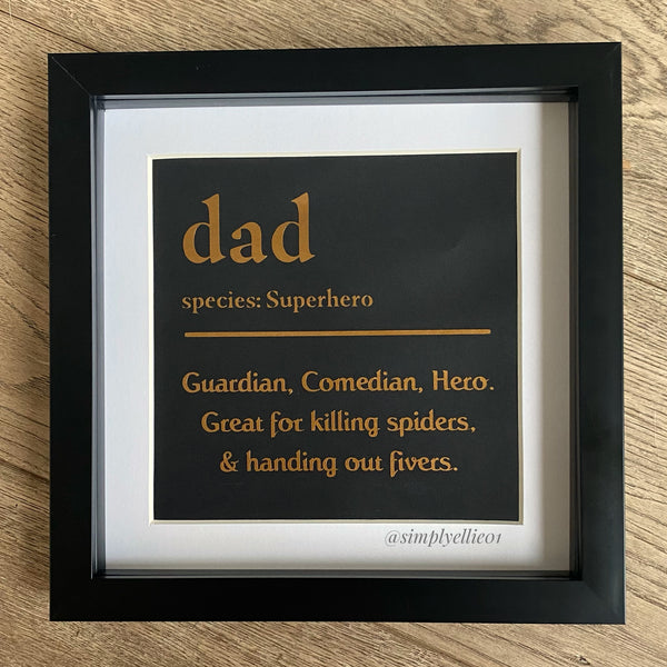 Dad Superhero Gift | Present For Dads or Fathers | Simply Ellie