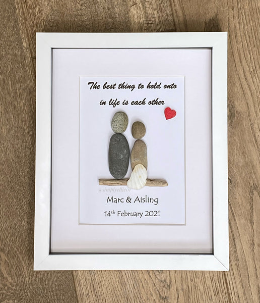 Wedding and Engagement Gift | Pebble Frame | Simply Ellie