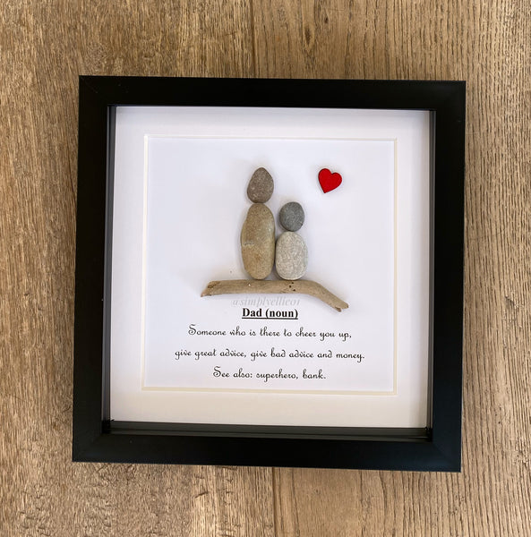 Dad Gift | Handmade Pebble Frame | Simply Ellie