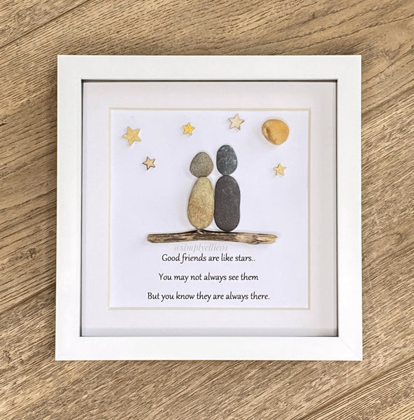 Good Friends Gift | Handmade Pebble Frame | Simply Ellie