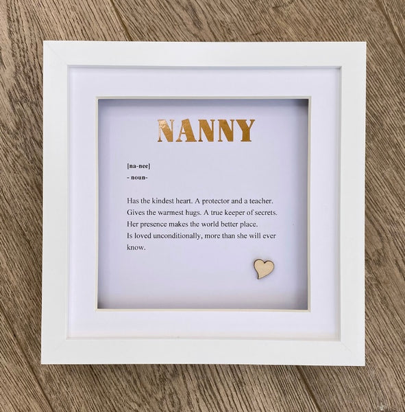 Personalised Frame | Nanny, Grandmother, Granny | Simply Ellie