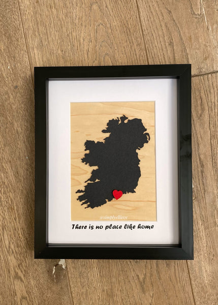 Family Home Location Frame | Ireland Map | Simply Ellie