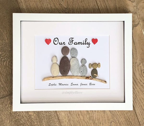 Our Family Frame | Handmade Pebble Gift | Simply Ellie Ardmore