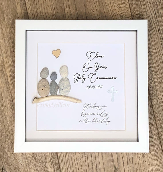 Holy Communion Gift | Handmade Pebble Frame | Simply Ellie Ardmore