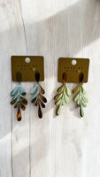 Leaf drop earrings