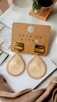 Macrame yarn earrings