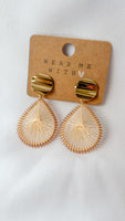 Macrame yarn earrings