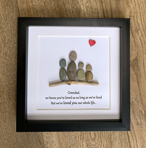 Grandad Gift | Handmade Pebble Frame | Simply Ellie