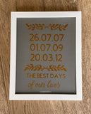 Best Days Frame | Simply Ellie | Handmade in Ireland