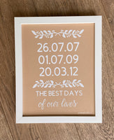 The Best Days Of Our Lives | Customised Frame | Simply Ellie Ardmore