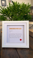 Bridesmaid Definition Frame | Handmade by Simply Ellie