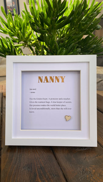 Personalised Nanna Poem Frame Framed Gift for Nanny Gift From Granddaughter  Present for Grandma Grandmother Birthday Keepsake - Etsy